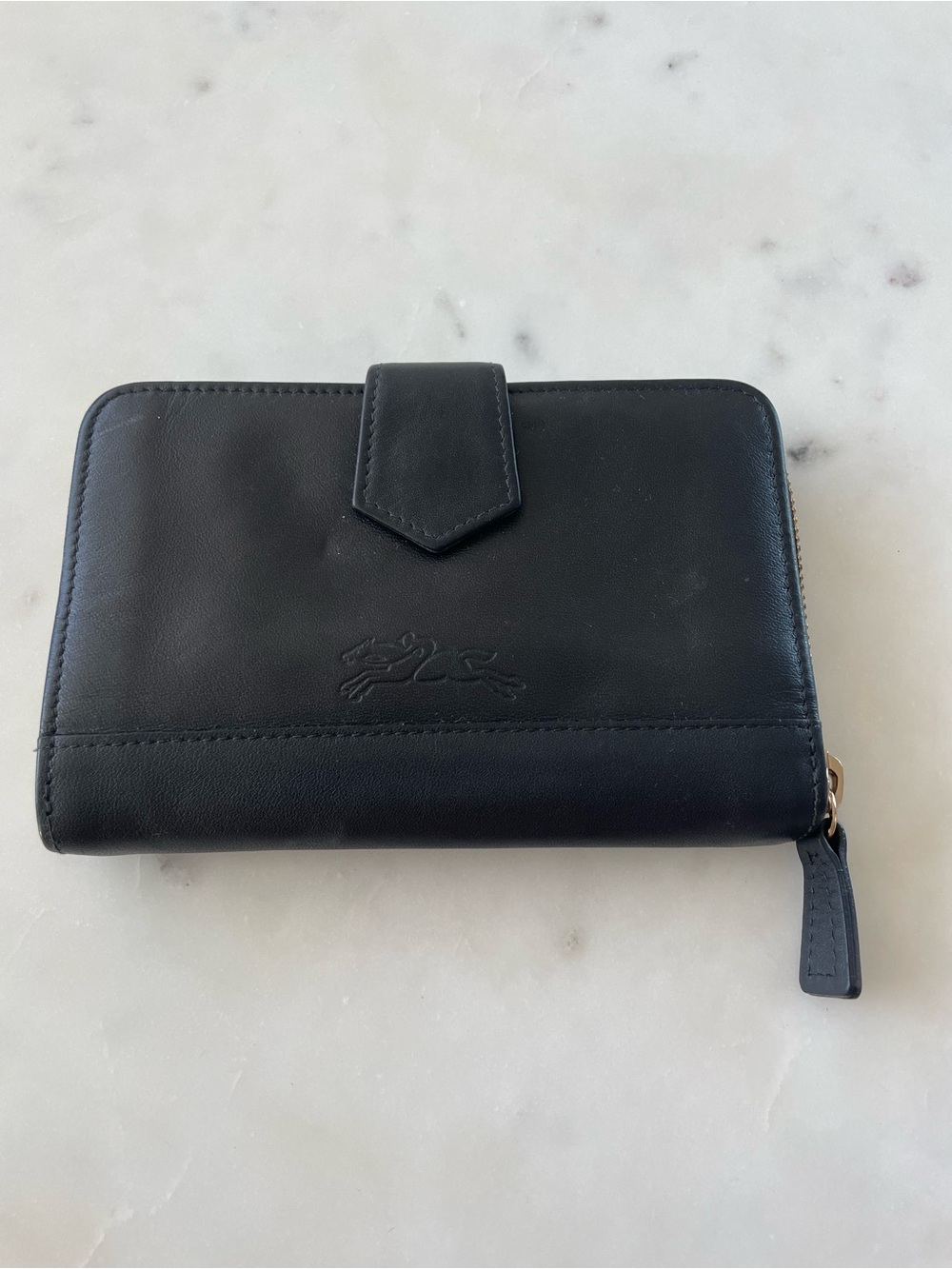 Longchamp Black Leather Wallet